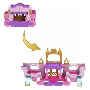 Disney Princess Carriage to Castle Transforming Playset – 2-in-1 Castle – Mattel